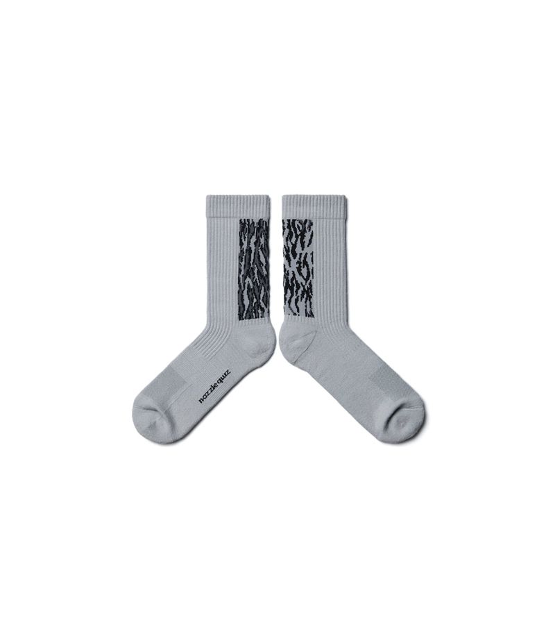 LANDING Midcalf socks (3 pair in - Silver Black,  Pale Green, Grey Flame)