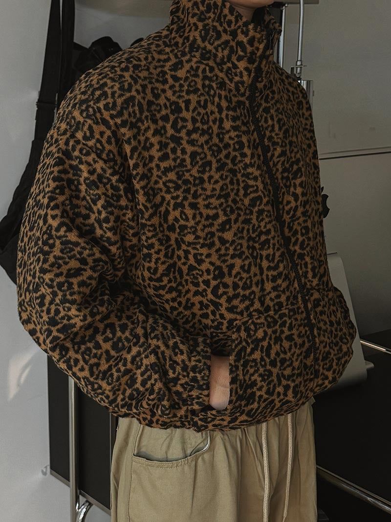 ASCLO Leopard Fleece Zip Up (2color)