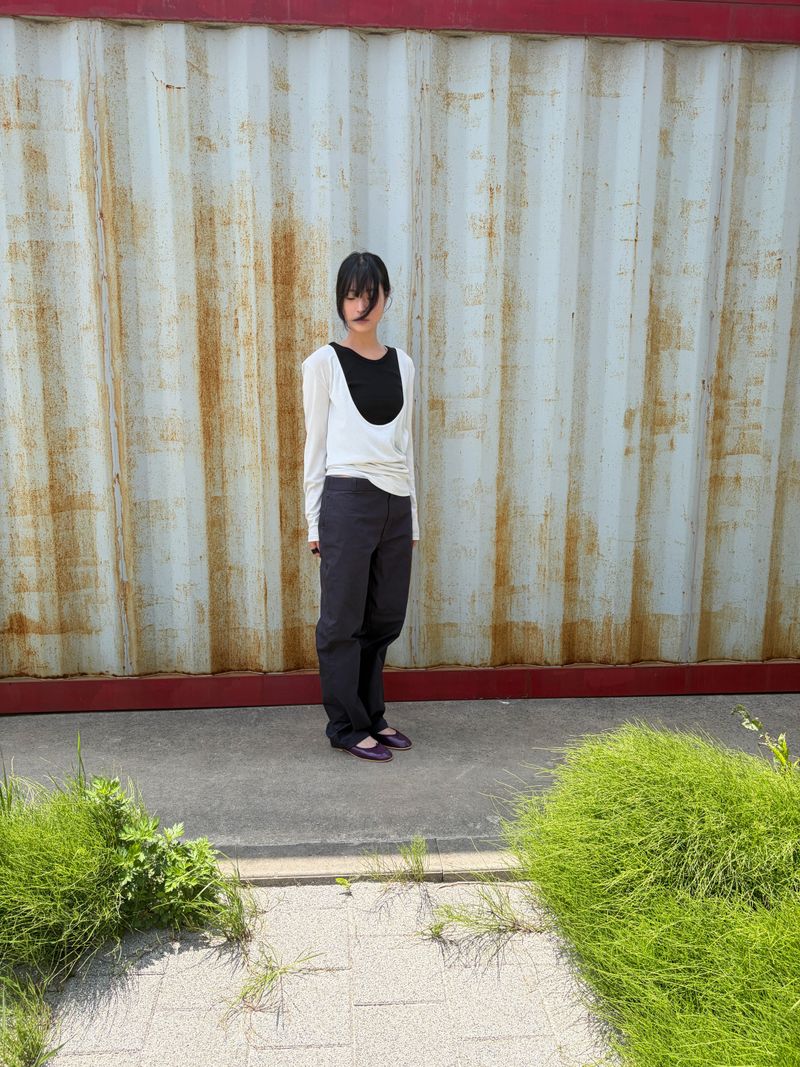 summer deep u-neck knit