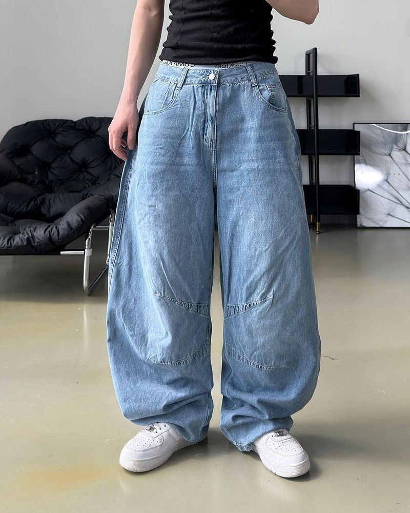Evan Linen Curved Denim Pants