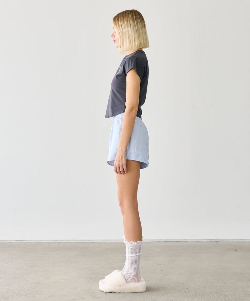 STRIPE RIBBON SHORTS BLUE