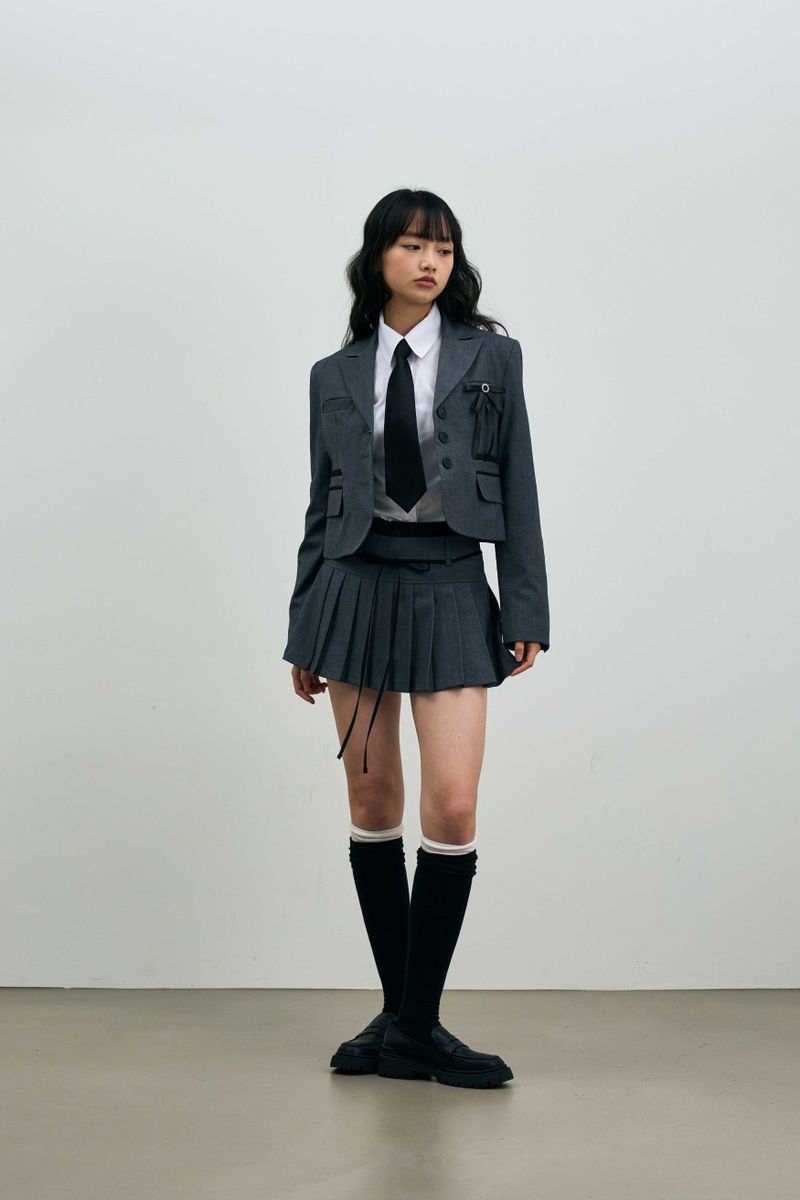 ASTRAL CROP JACKET / CHARCOAL