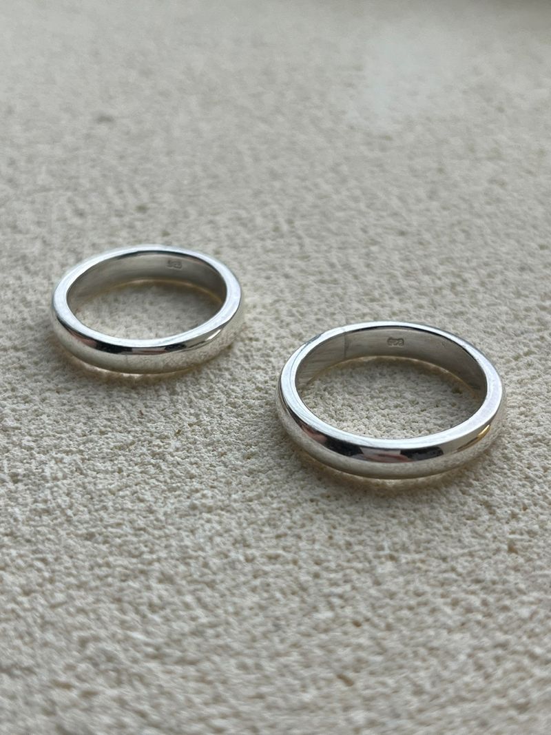 (silver925/18k) 4mm babe ring
