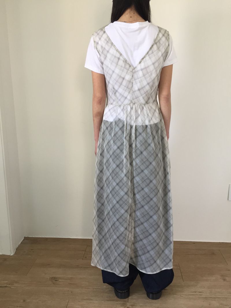 Sheer Check Long One Piece (1color)