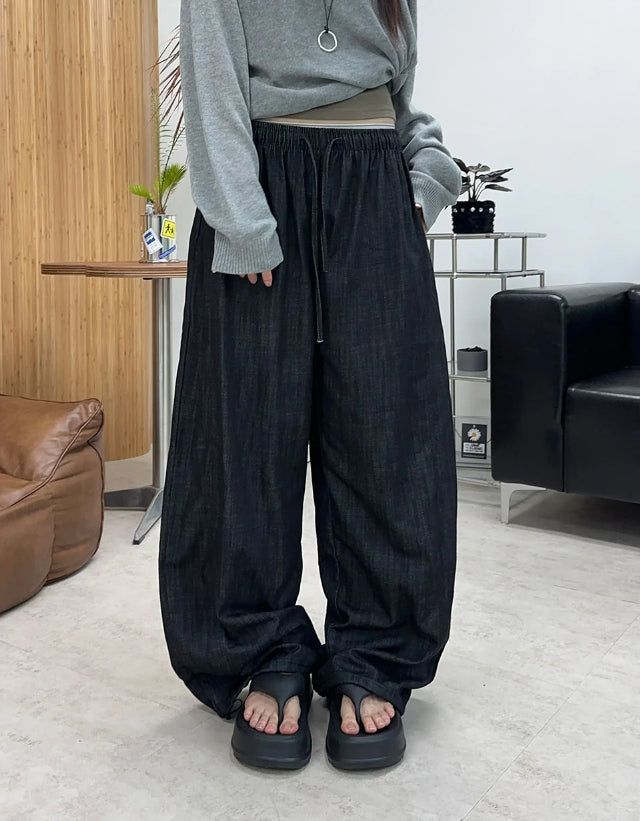 SATIIIZ（サティーズ）の「Ed Linen Wide Banding Denim（Pants）」