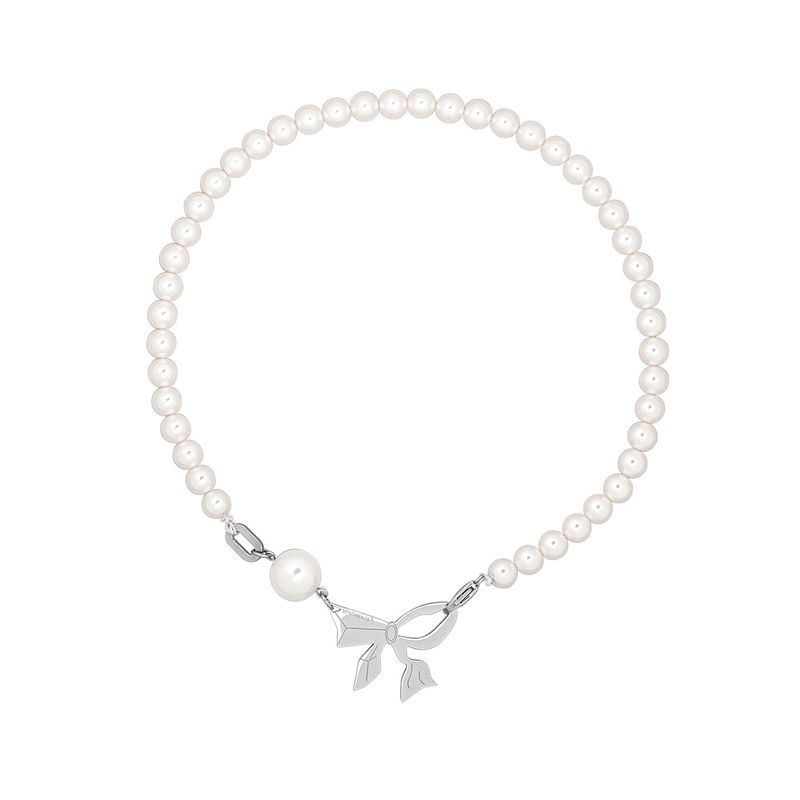 SENTIMENTS（サンティマン）の「NO.437 [SILVER] PEARL RIBBON NECKLACE（Accessories）」