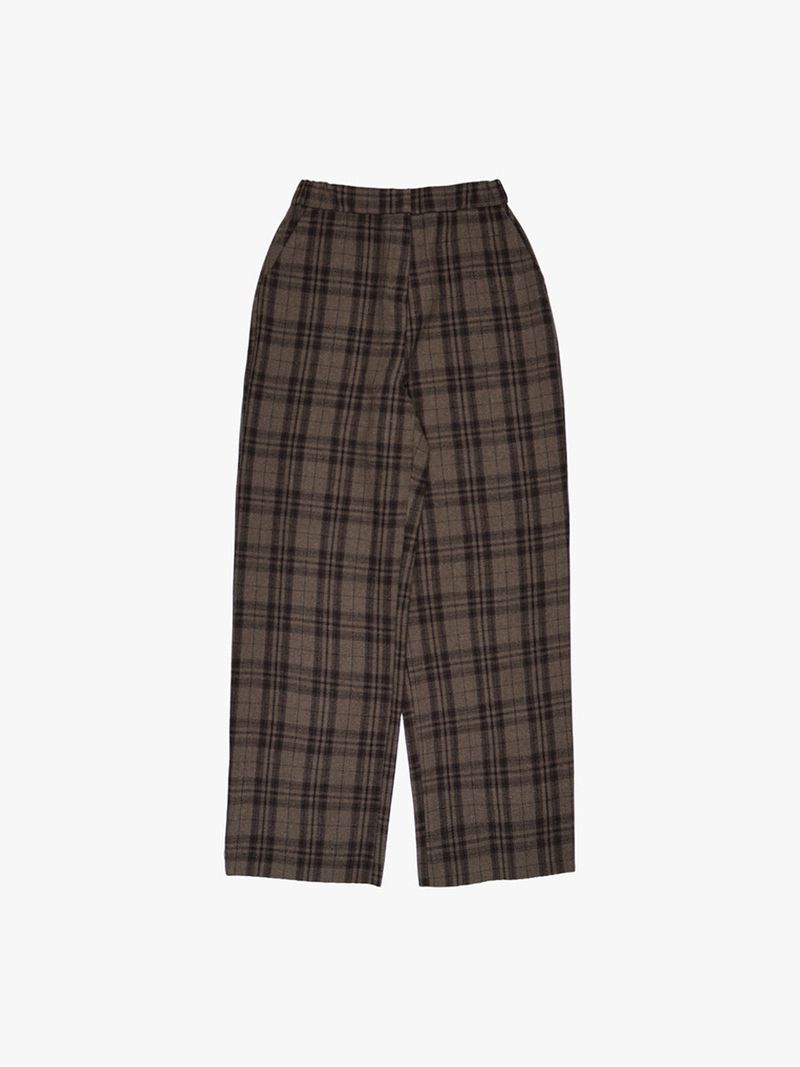WOOL CHECK TROUSER