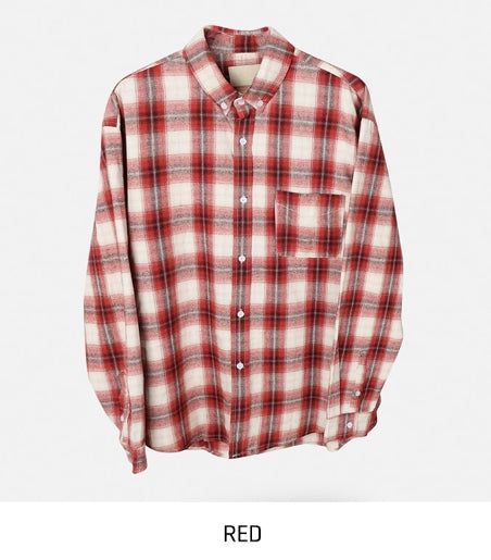 Motsu Loose Fit Checkered Shirt