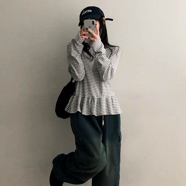 hijjoo（ハイチュー）の「リングヘムフリルダンジャラロングスリーブTシャツ（トップス）」