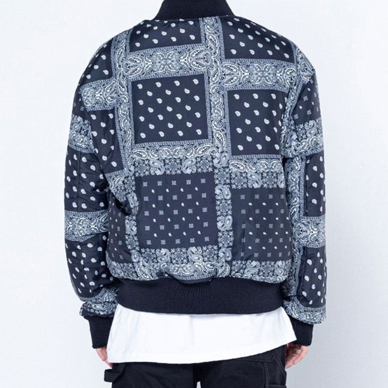 Dominant Paisley Reversible MA-1_Silver