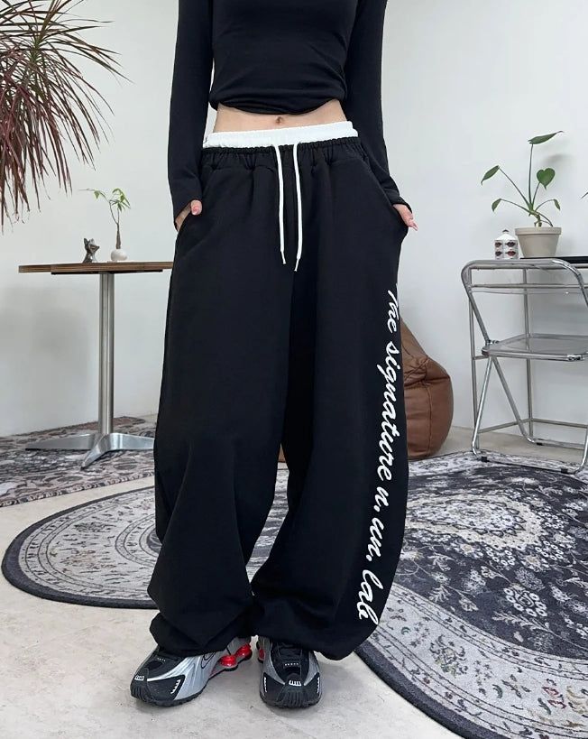 Muel Layered Embroidered Training Pants