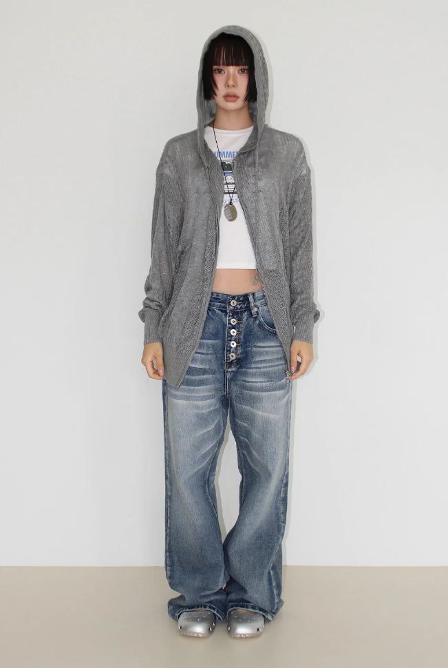 5-BUTTON WASHED DENIM