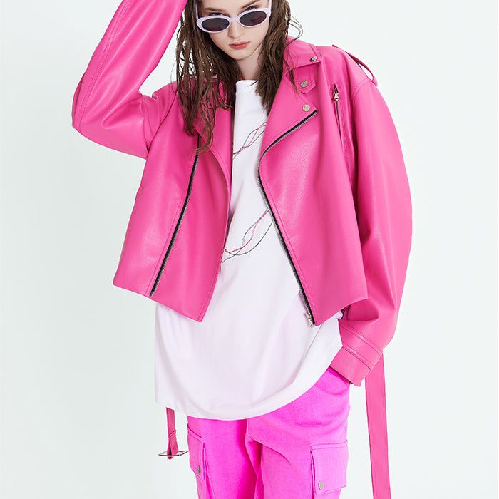 Faux Leather Biker Jacket