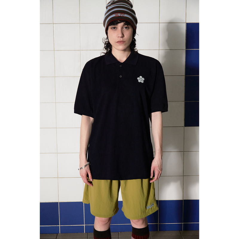 LOGO STRIPE BEANIE / BRICK