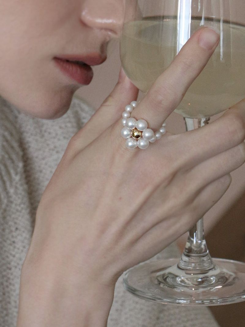 EIGHTMORE(エイトモアー)の「silver925 flower pearl ring(Accessories)」