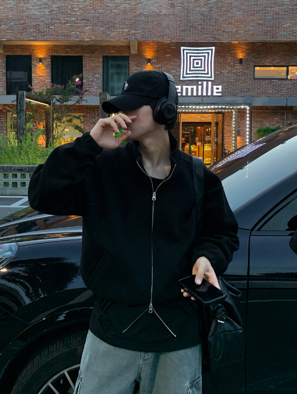 First Casual Overfit High Neck Zip-Up