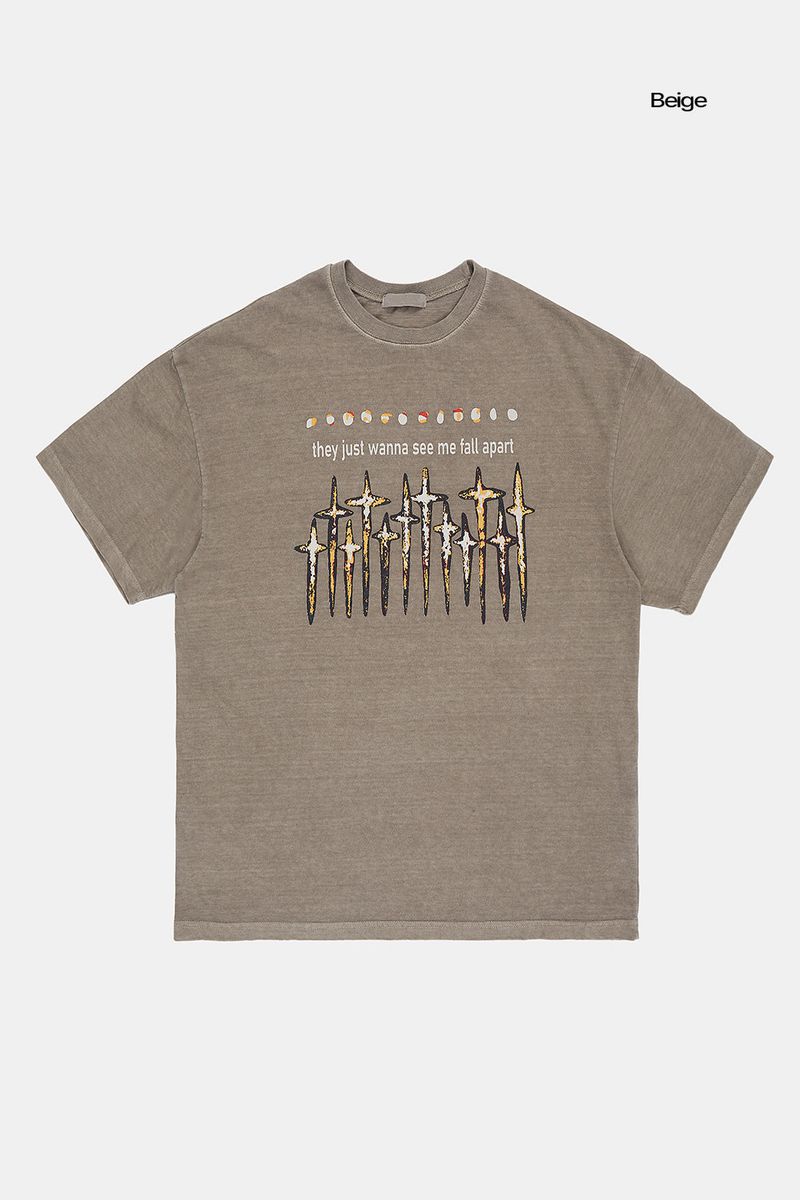 Curse many cross pigment over T-shirt