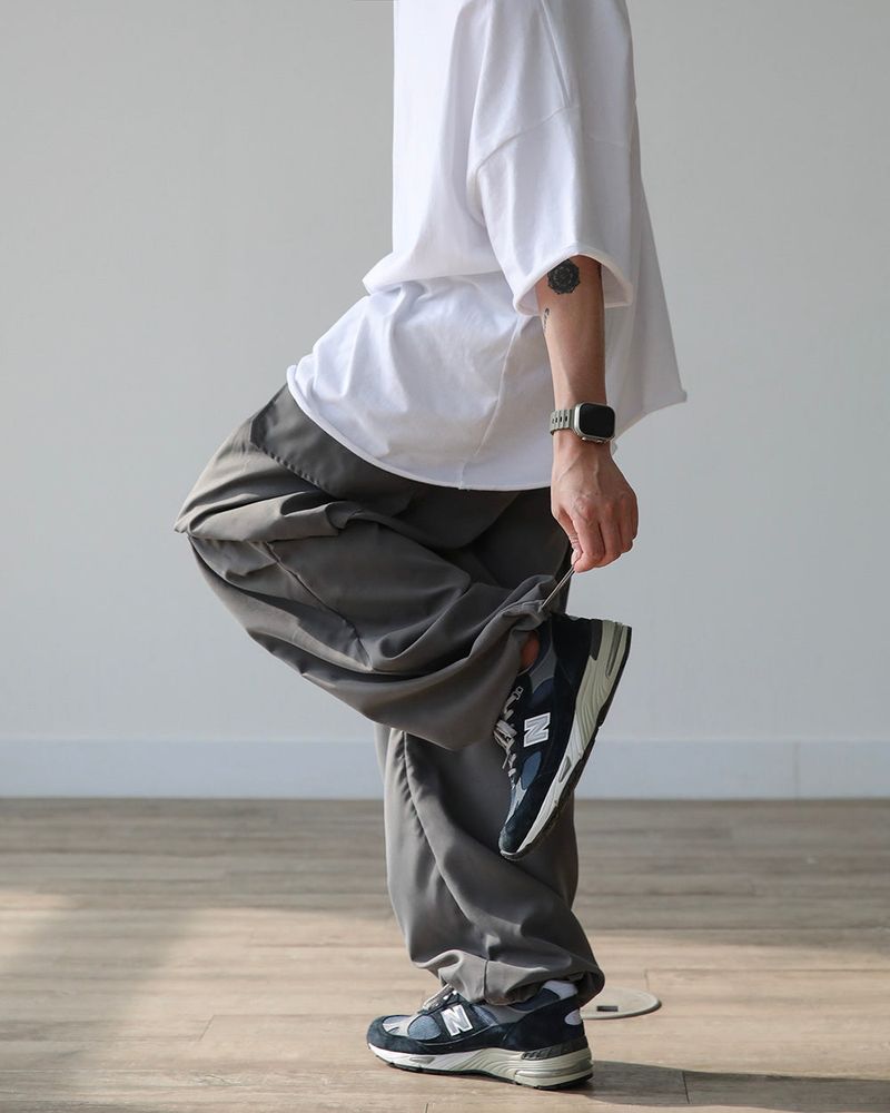 THIN WIDE CARGO PANTS