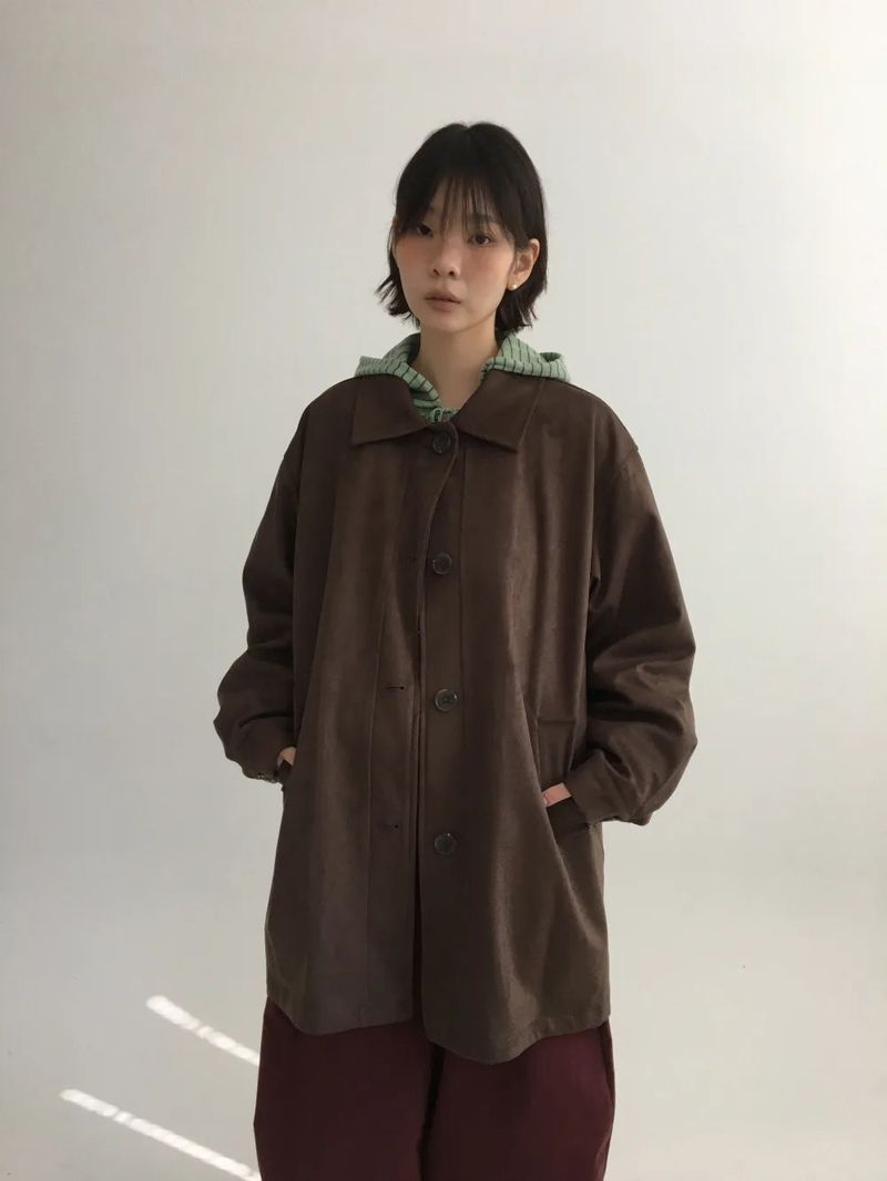 Saco Suede Half Coat (2color)