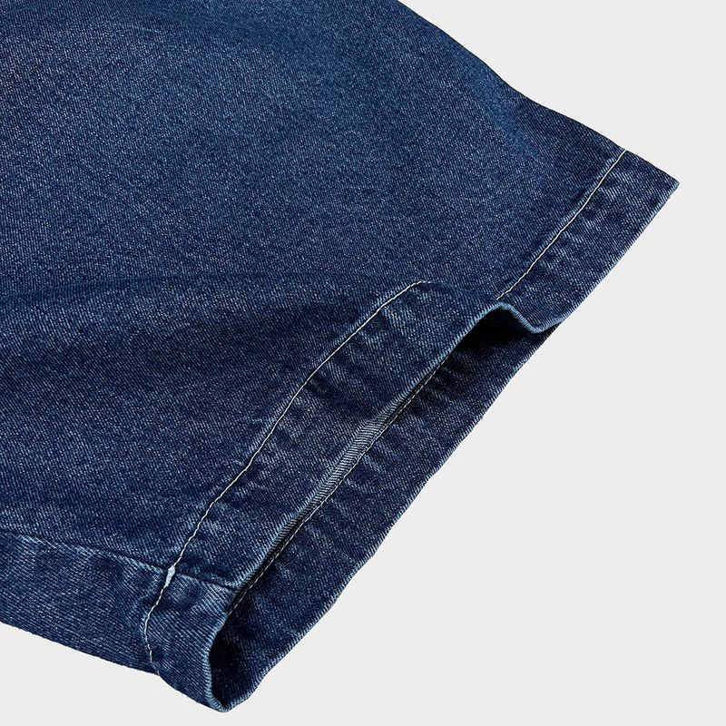 denim stitch shorts_blue