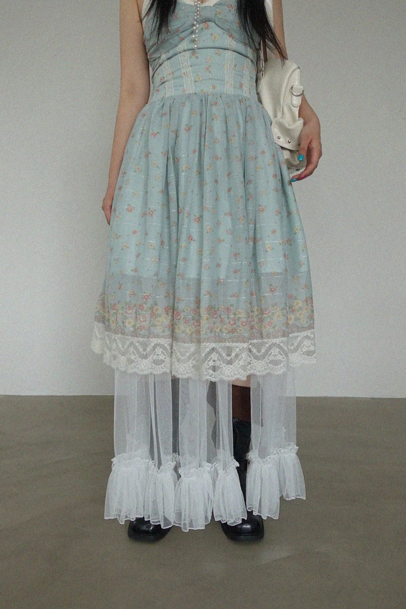 MINT BLOSSOM LACE DRESS