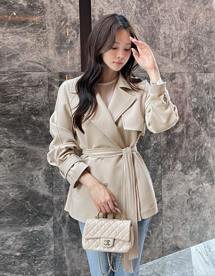 iam mari(アイアム マリ)の「Core Half Trench Coat (Belt Set)(Jackets/Outerwear)」