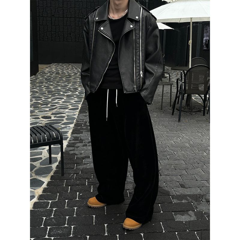 [F/W] Washed crop rider jacket