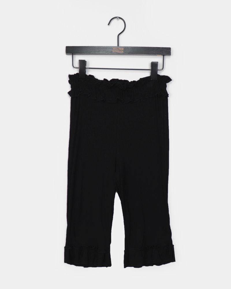 Jabel v-neck frill capri pants