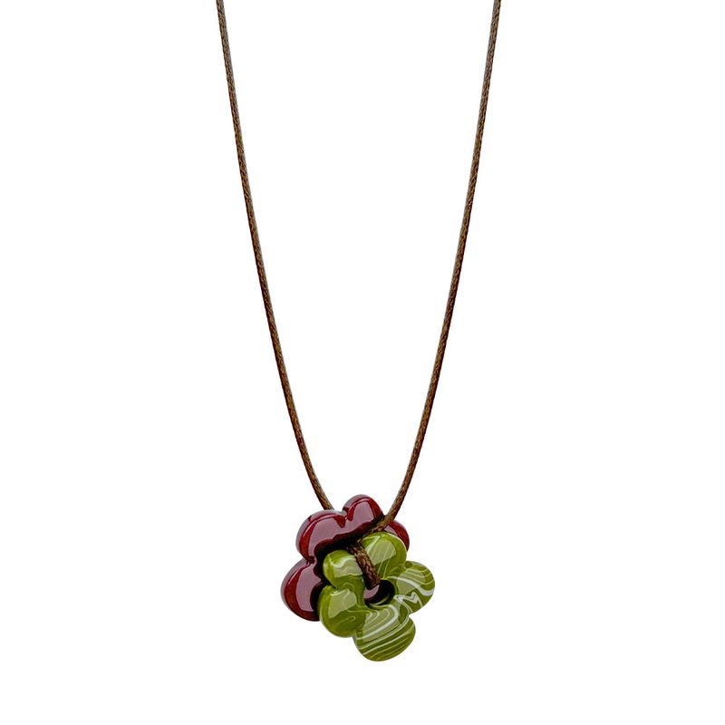 Unbalance Daisy Pendant Strap Necklace