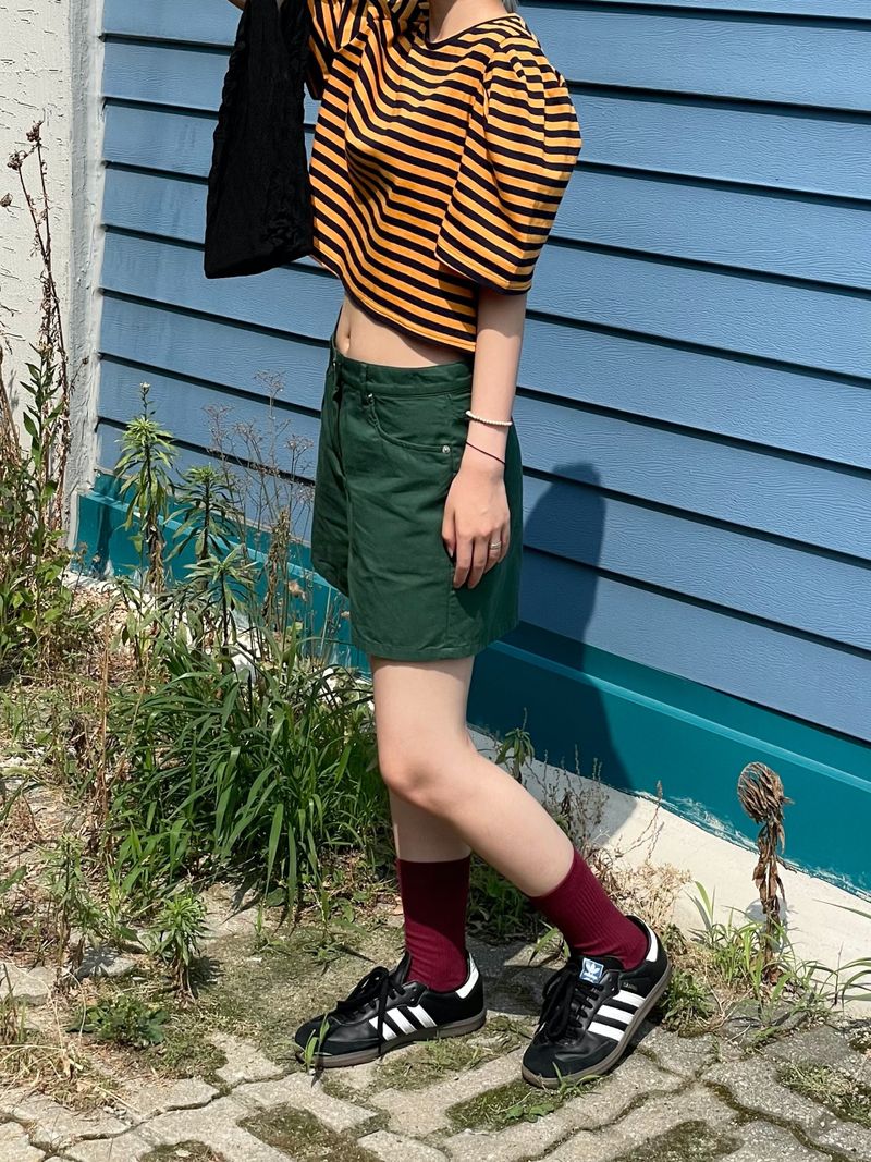 Arco iris（アルコイリス）の「Garni puff stripe T（Tops）」