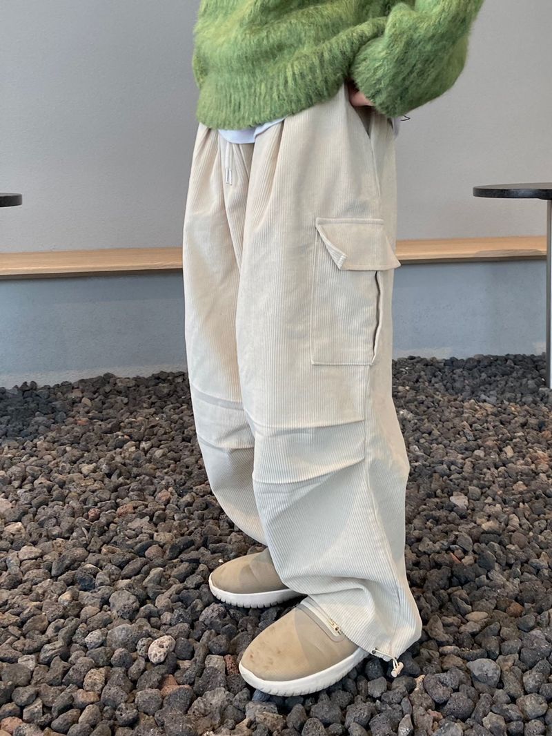 Golden String Cargo Balloon Pants 3C