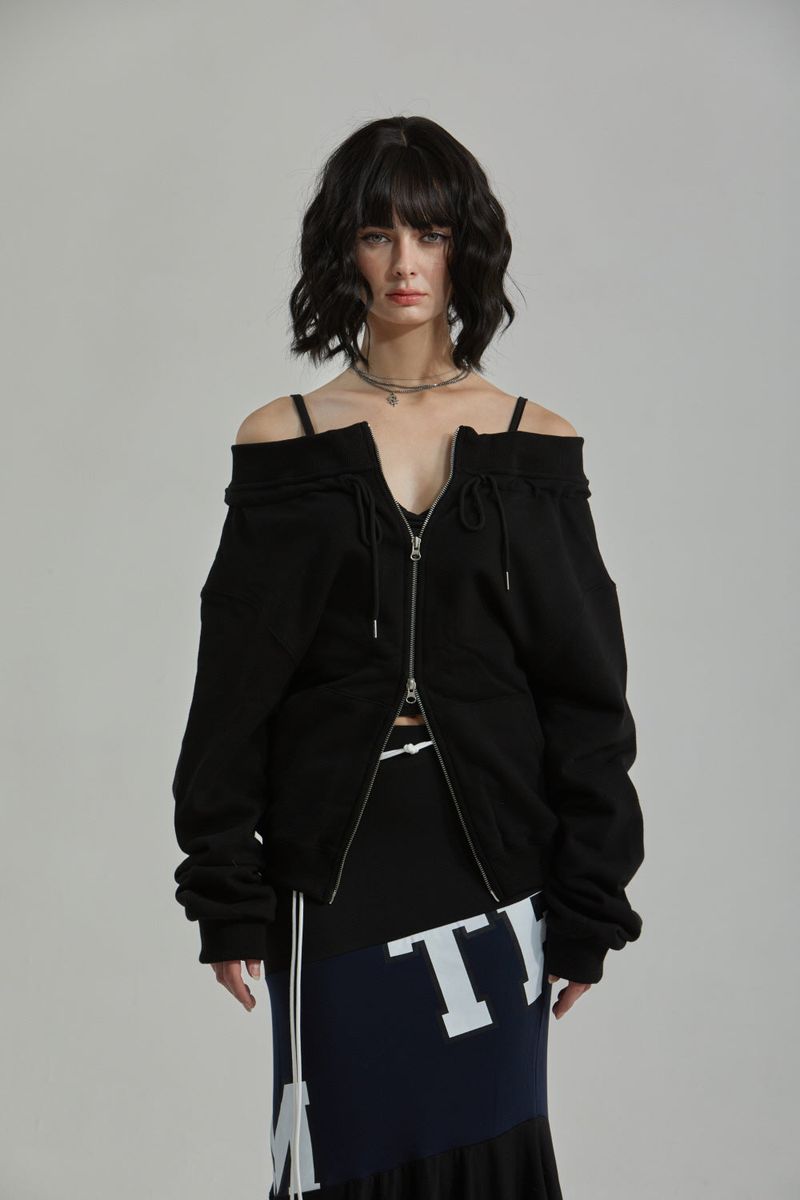 LEADER ZIP-UP -BLACK