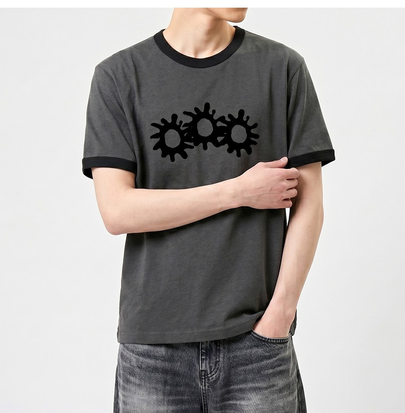 UNDEROFF(アンダーオフ)の「Essential Standard Short Sleeve Ringer T-shirt 3GEAR Charcoal(Tops)」