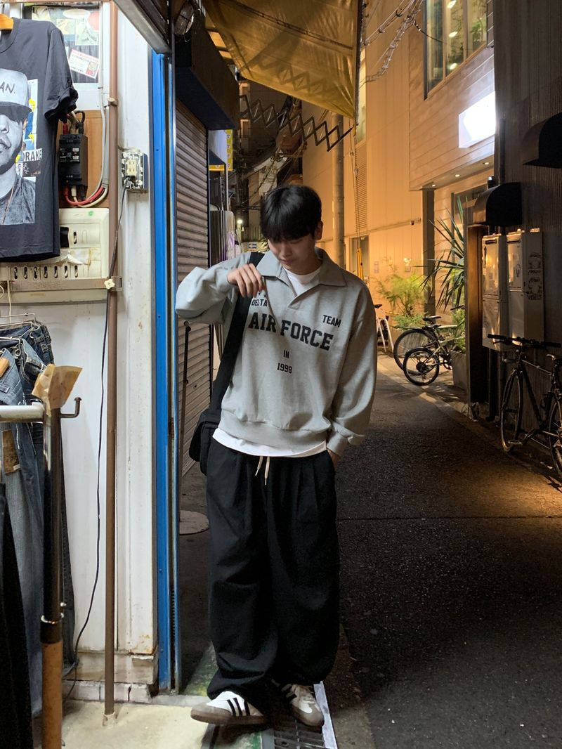 Unisex Air Force Collar Sweatshirt