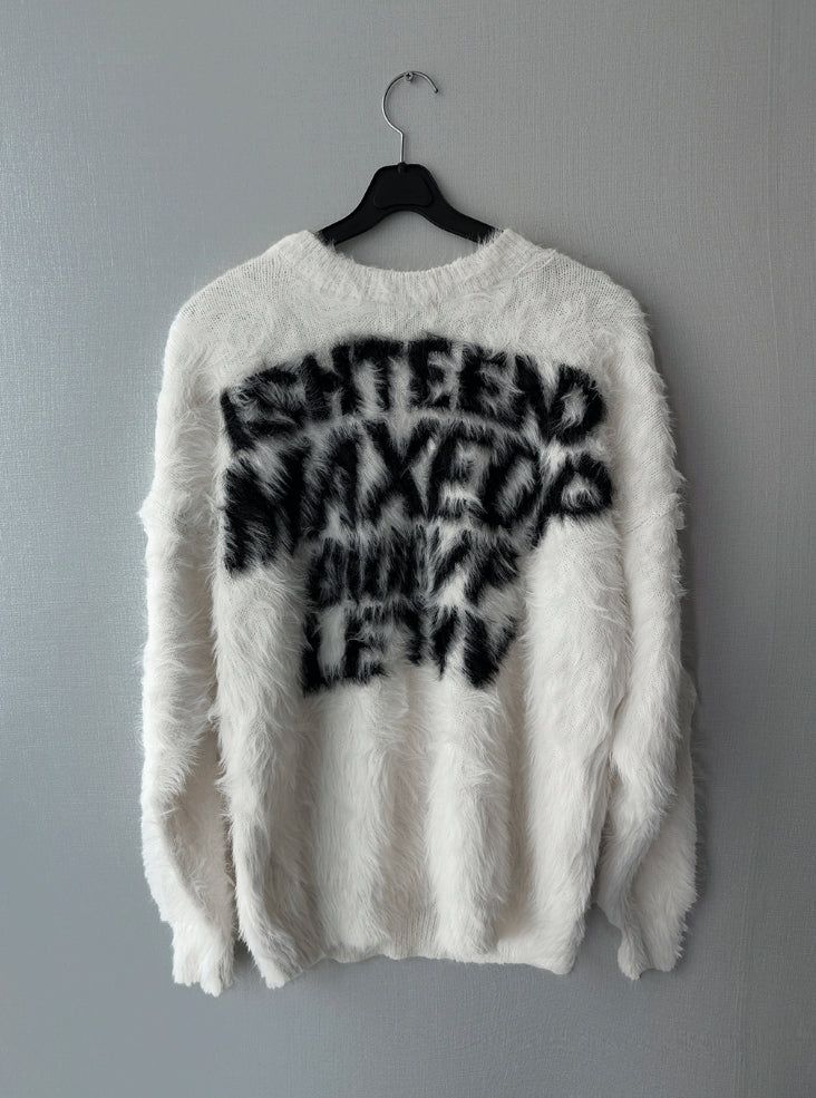 Snow Fluffy Angora Knit