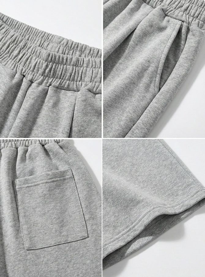 Balloon Curved Sweat Bermuda Pants Gray