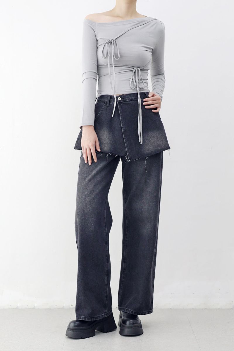 NONCODE（ノンコード）の「Corinne Denim Layered Pants（Pants）」