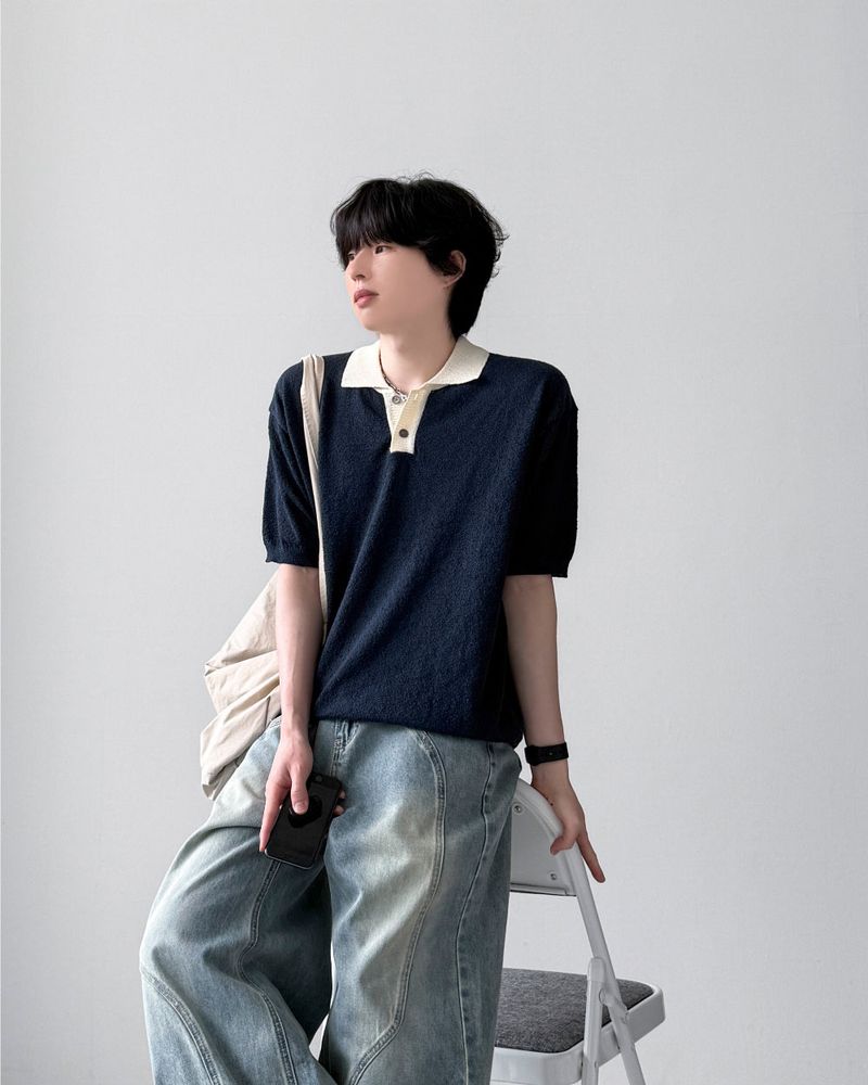 Saint Boucle Collar Knit