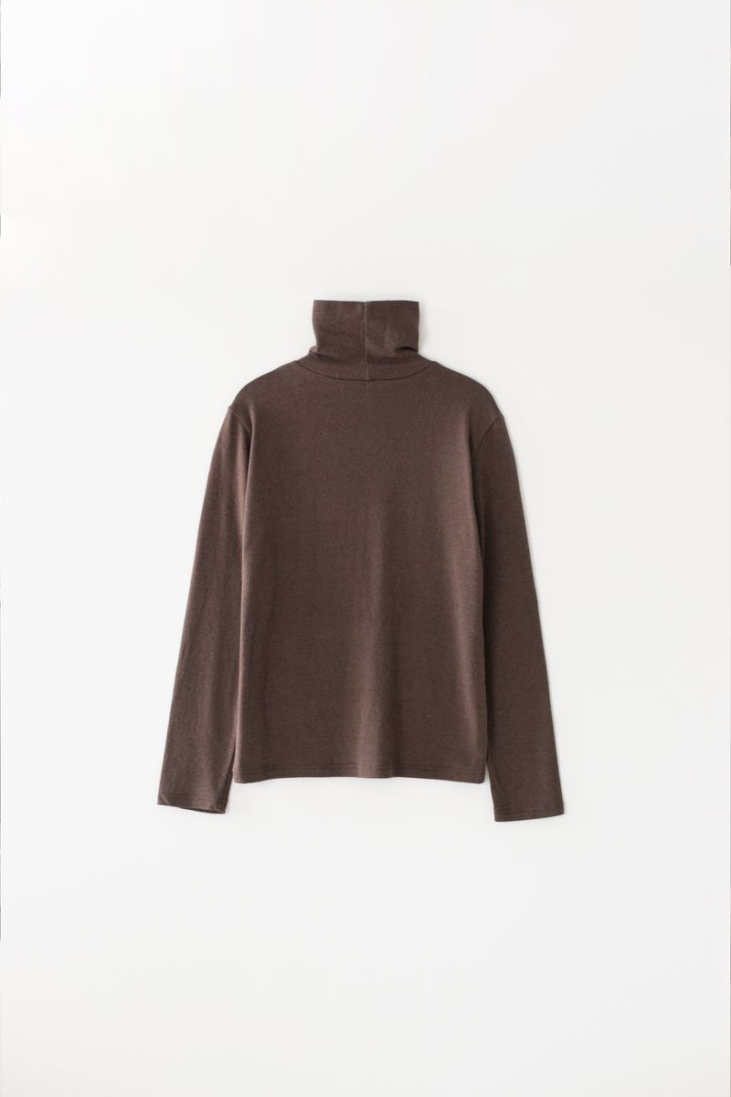 Basic turtle neck T-shirts (Brown)