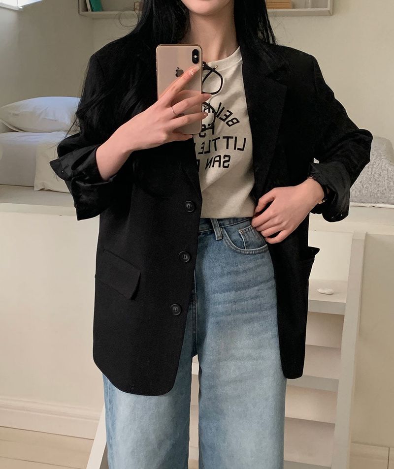 [BELLIDE MADE] Macchiato oversized fit blazer jacket
