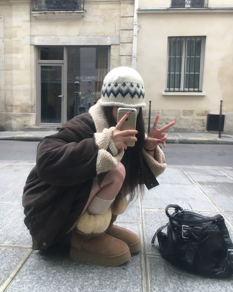 [ORIGINAL] Clump Suede Shearling Mouton Jumper