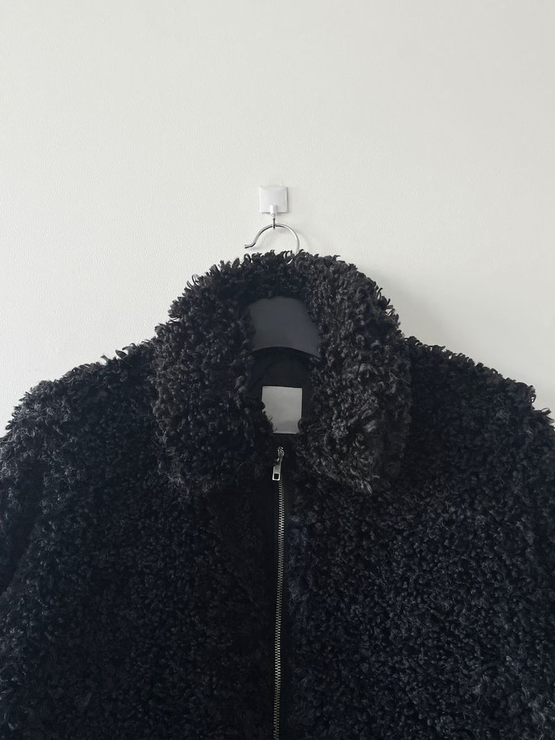 Wild fur collar jacket