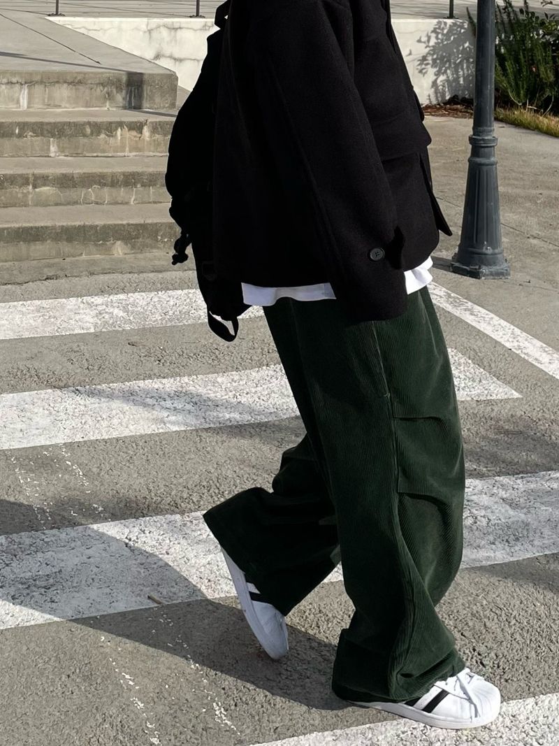 ADEL CORDUROY DOUBLE PINTUCK PANTS