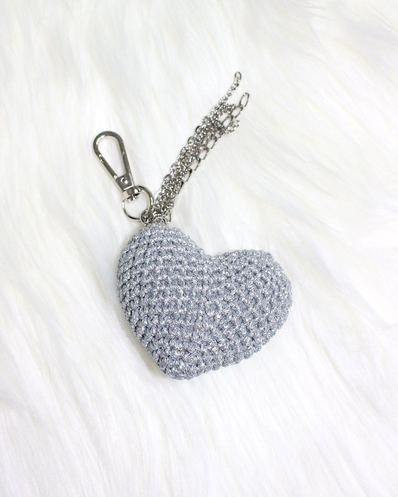 cupid heart keyring (silver)