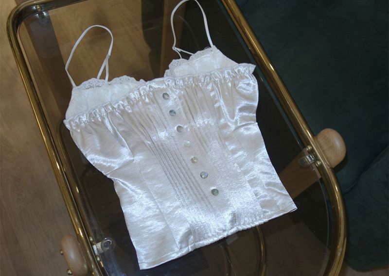 pearl corset top