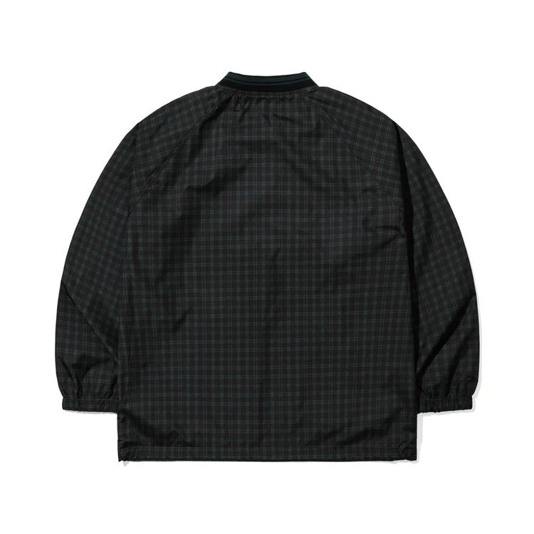 BSRBT SPORTY PULLOVER SNAP JACKET - CHECK BROWN/CHECK GREEN