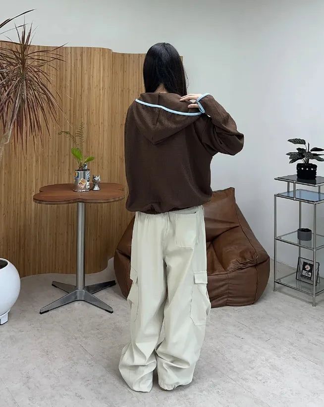 Eppen pintuck wide cargo pants