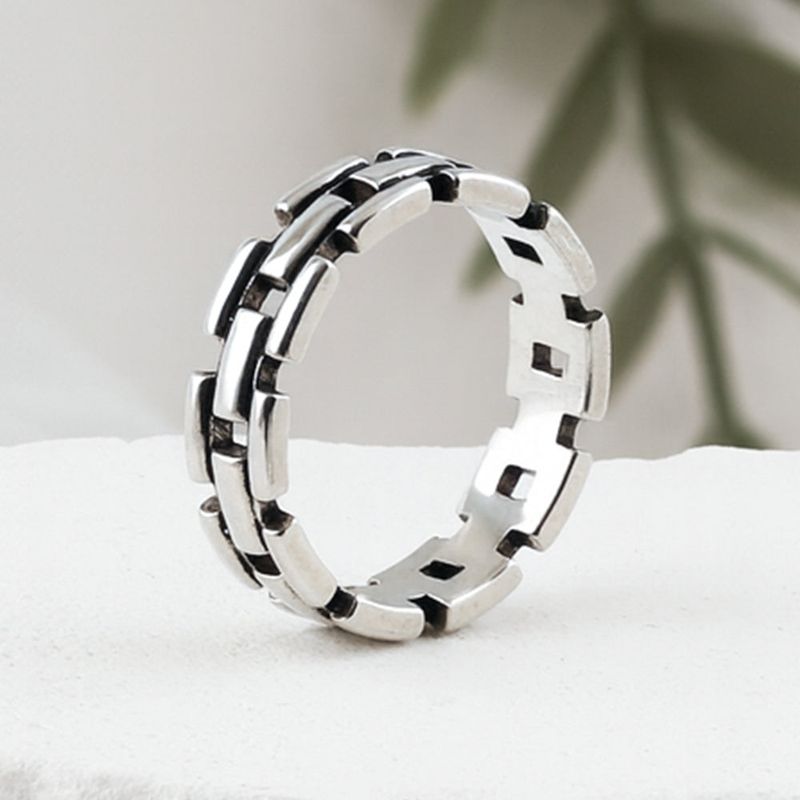 SHOVEOFF（ショーブオフ）の「SVR-632 Silver 92.5 Modern Antique Link Chain Ring（Accessories）」