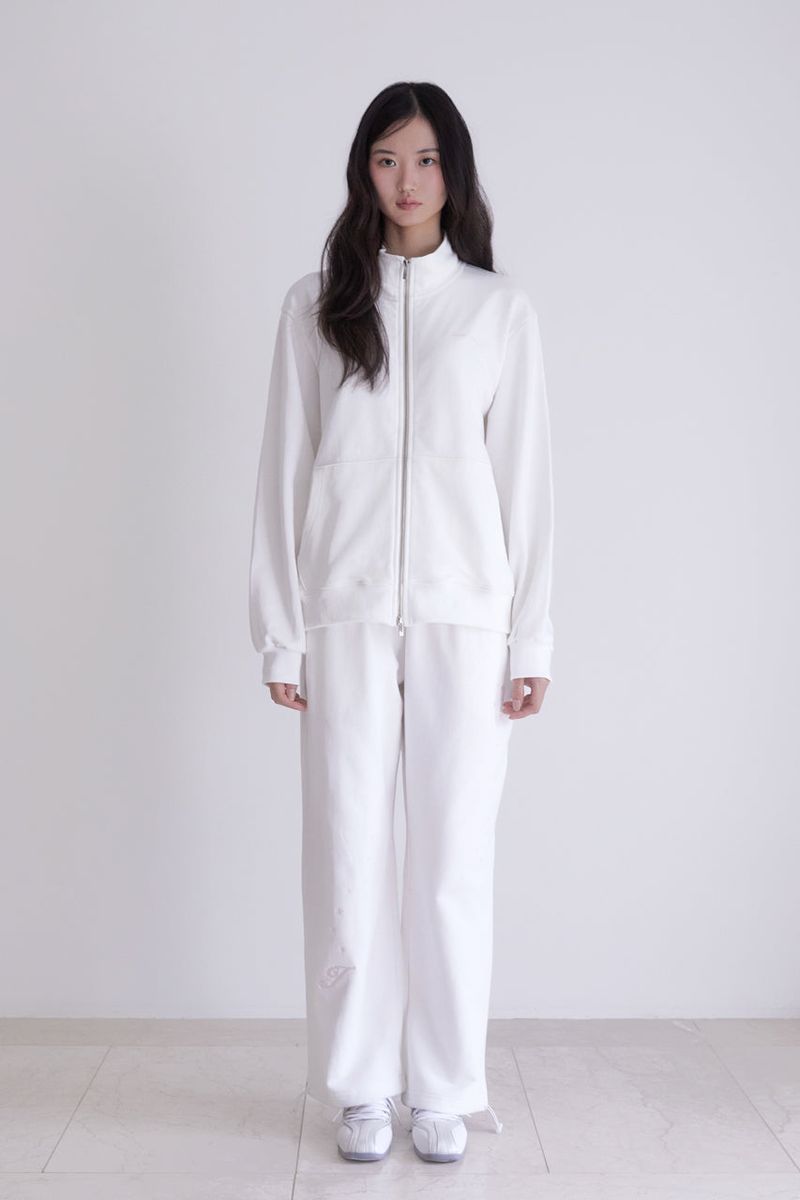 star embroidered two-way sweatpants (IVORY)