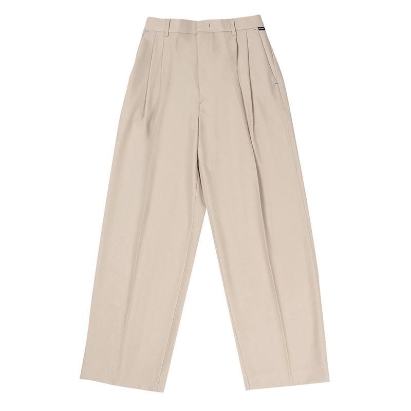 23 TWO TUCK BANDING SLACKS BLACK